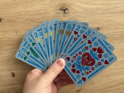 Printable Folk-Inspired Playing Cards