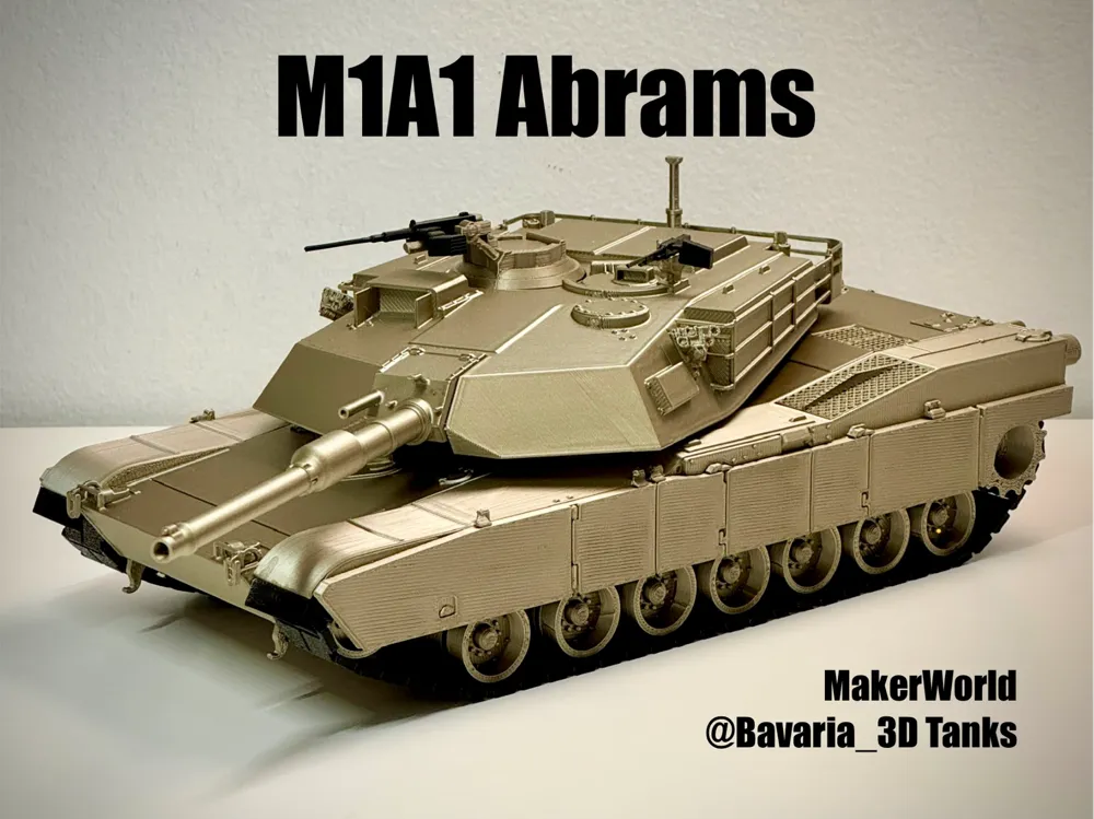 M1A1 Abrams 1:35 Scale USA by Bavaria_3D Tanks MakerWorld