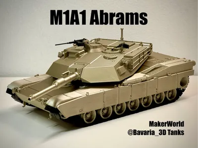 M1A1 Abrams 1:35 Scale USA - Free 3D Print Model - MakerWorld
