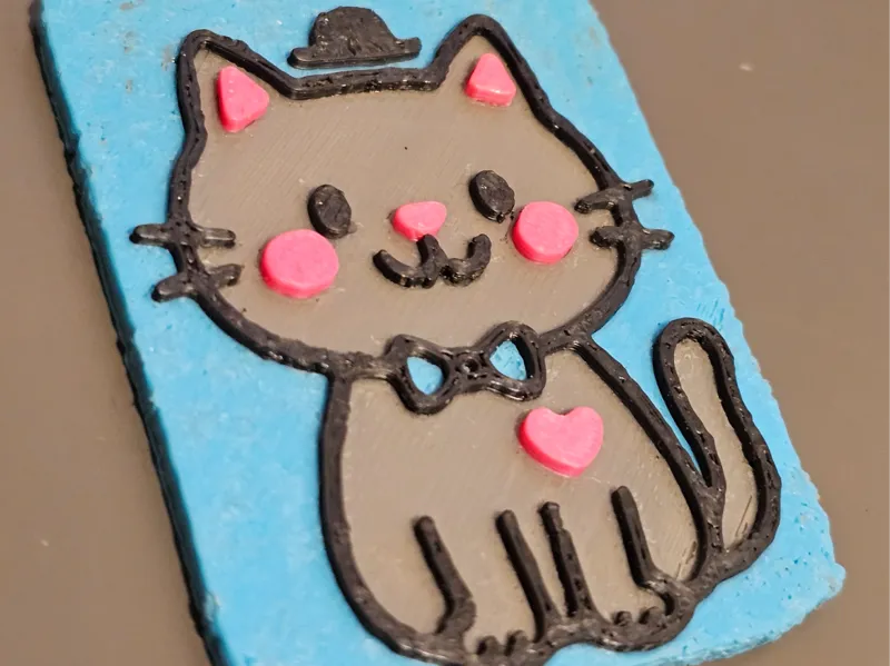 Cute cat keychain