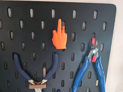 Ikea Skadis middle finger