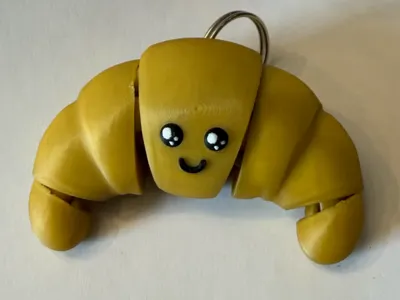 Flexi Kawaii Croissant keychain