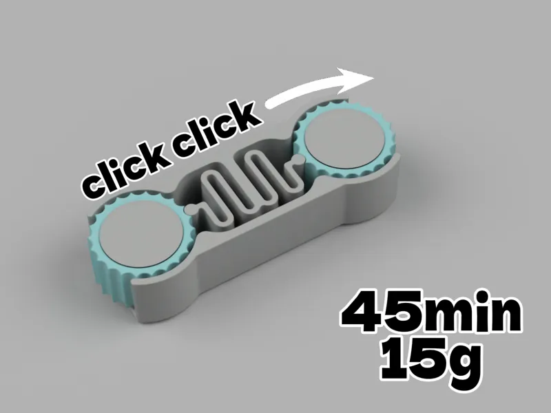 Double Clacky Scroll - print-in-place Fidget Toy