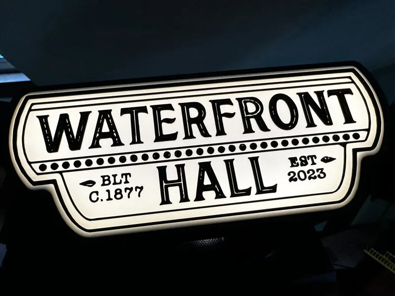 Waterfront Hall Lighted Sign