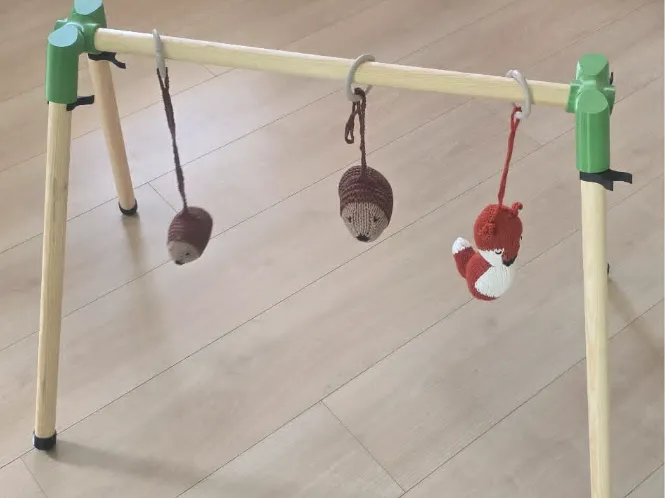 Foldable Baby Gym With Wooden Dowels