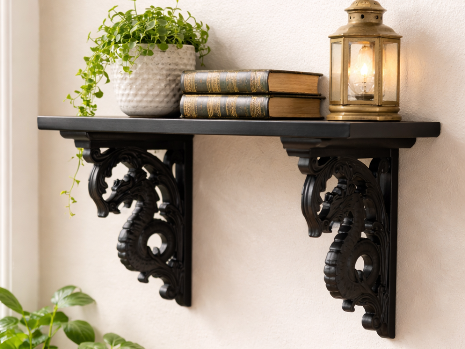 Baroque Dragon Bracket: Gothic Library Set