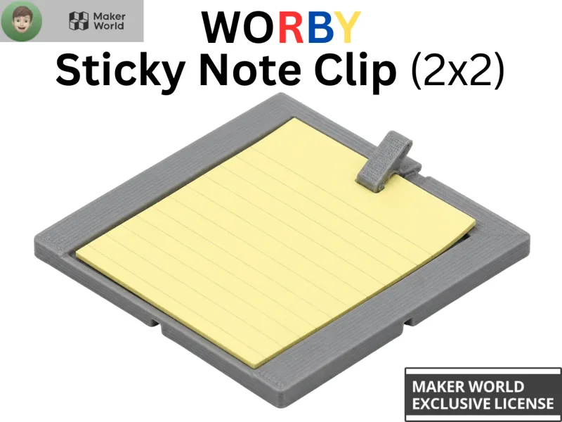 WORBY - Sticky Note Clip (2x2)