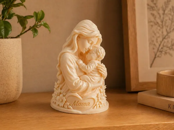 Figurine mère et bébé
