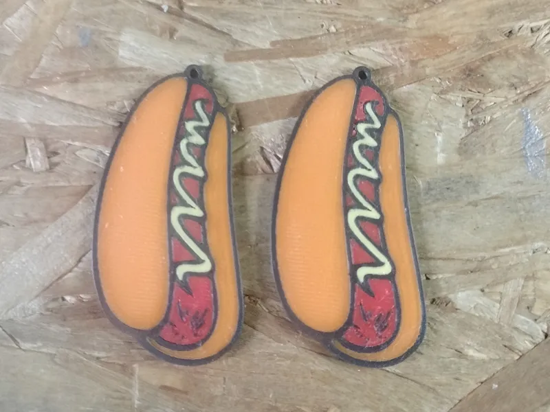 Hotdog earings