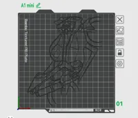 0.2mm layer, 2 walls, 100% infill scaled for A1 Mini