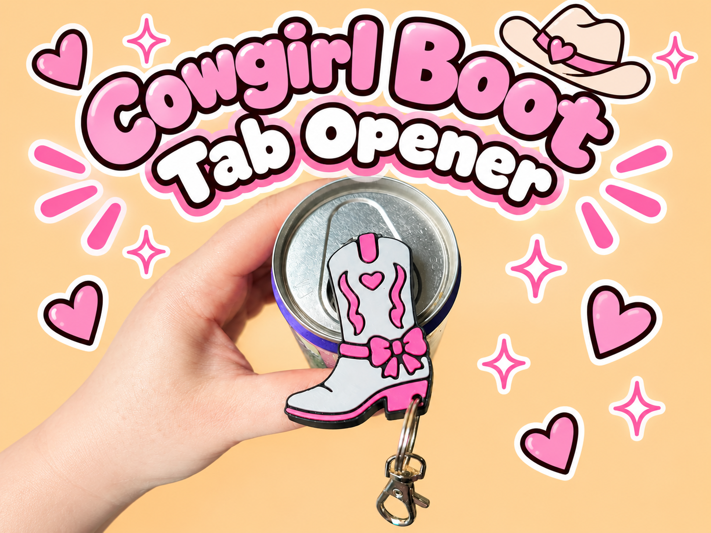 Cowgirl Boot Pop Can Tab Opener - 1