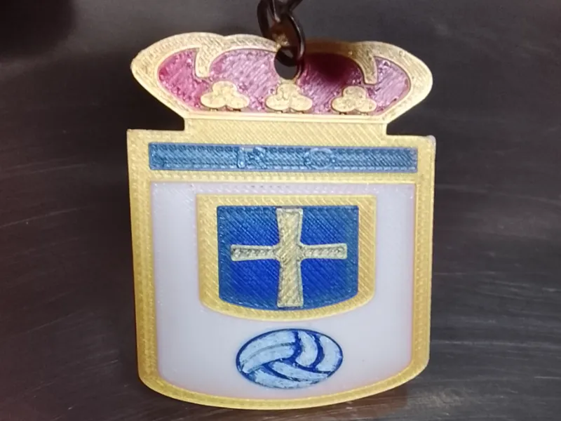 Llavero Real Oviedo con relieve a 2 caras