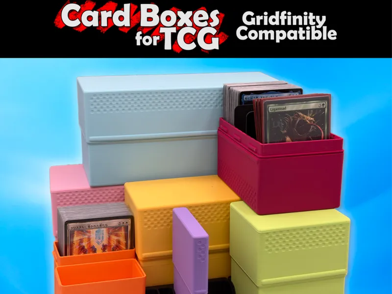 Card Boxes for TCG (Play & Storage, Gridfinity)