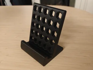 Soporte para Smartphone con Rejilla de Hexagonos