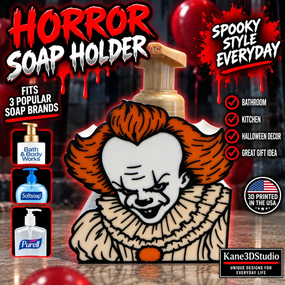 PennyWise Combo Soap Holder - Free 3D Print Model - MakerWorld
