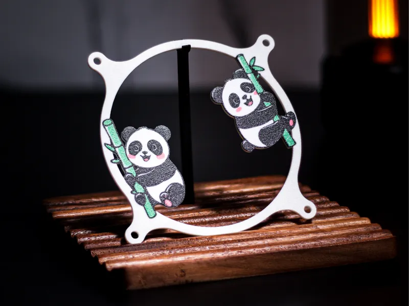 Panda Climbing Bamboo 120mm Fan Cover