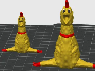 Articulating rubber chicken