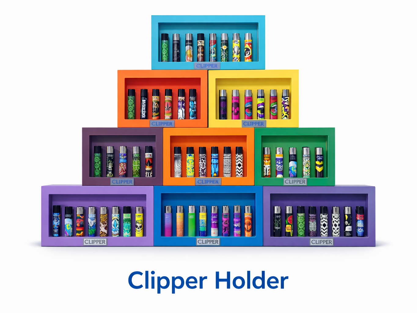 Modular Clipper Lighter Wall Display