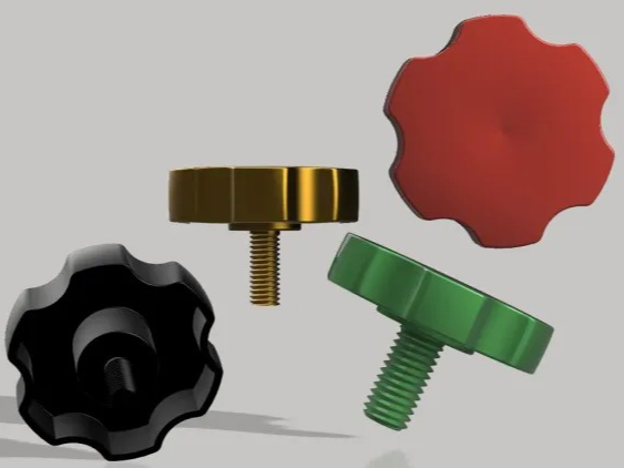 Miniatura 4 do modelo 3D 六角梅花螺纹把手（多种规格）