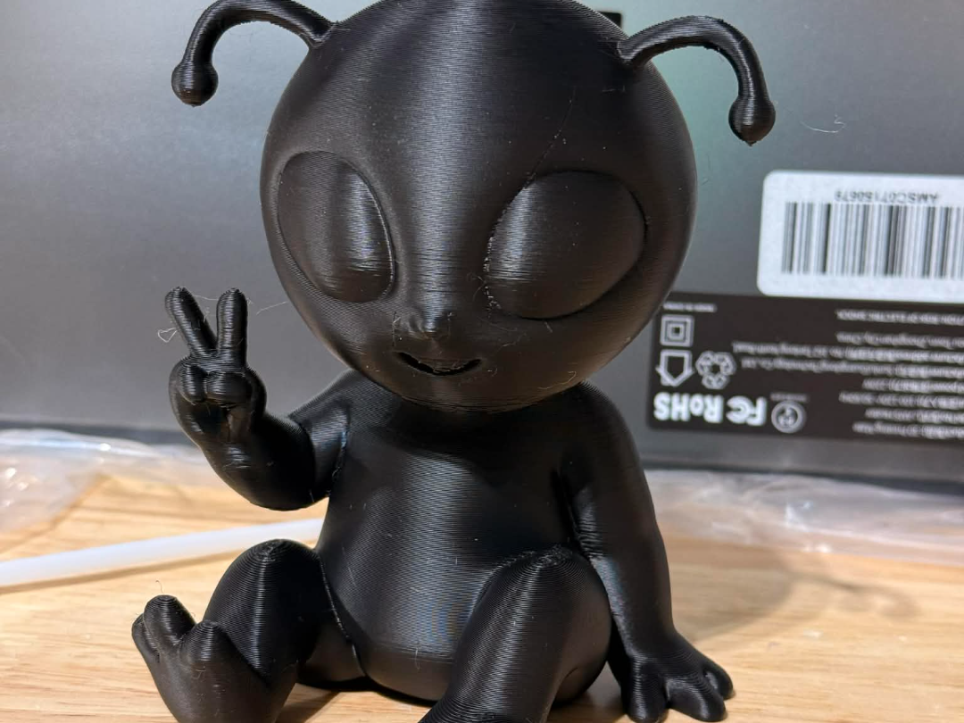 Miniature - Alien Sitting Peace Sign