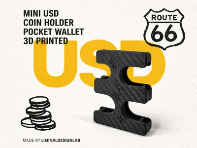 Mini USD Coin Holder | Compact Coin Wallet