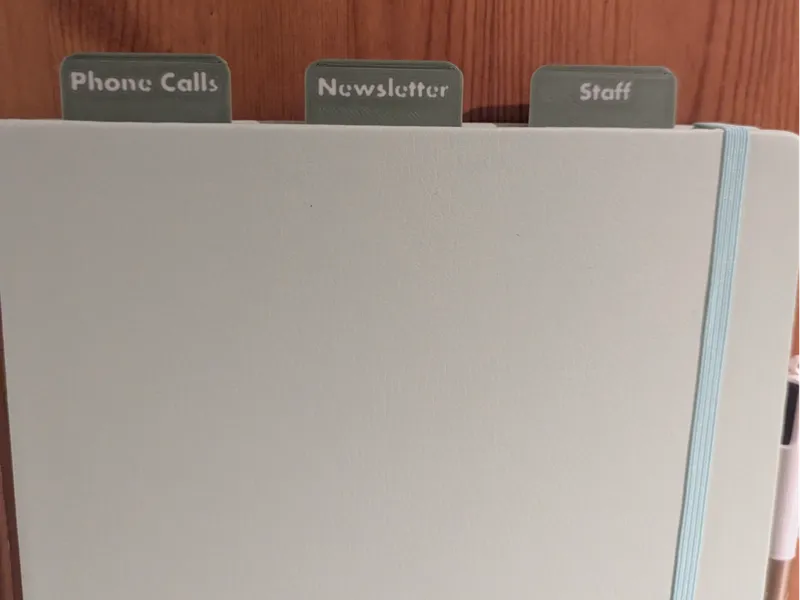 Notebook Tab Divider Paperclip