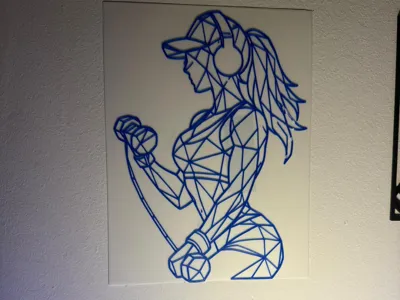 Dekko Woman with Headphones Low Poly Fitness Girl