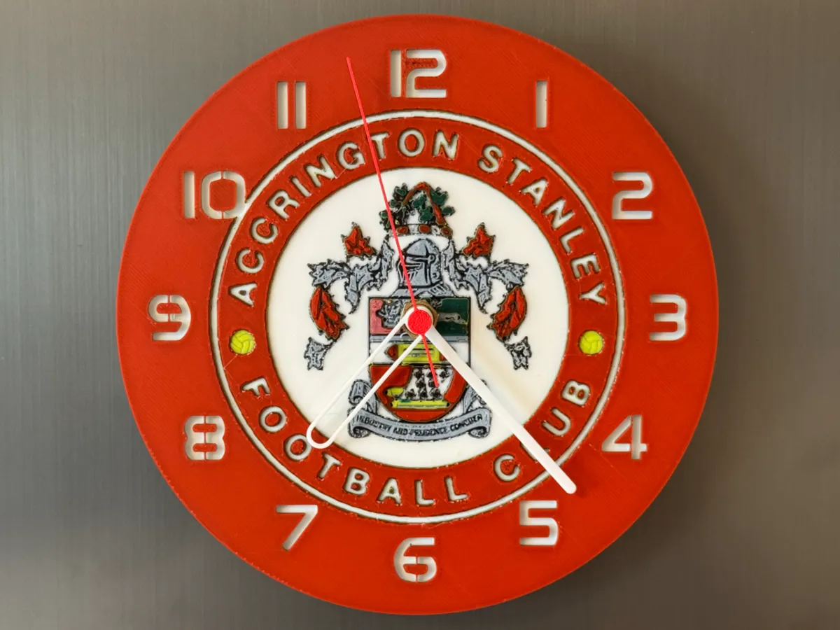 Wall / table clock Accrington Stanley - Free 3D Print Model - MakerWorld