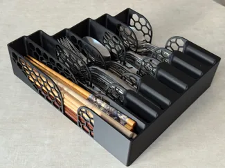 Kitchen Silverware Organizer With Labels 