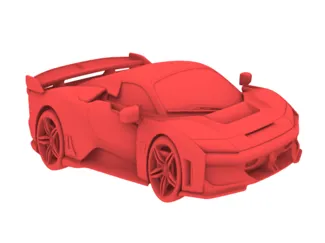 Ferrari F80 – Tooned Stylized Version (Chibi Car)