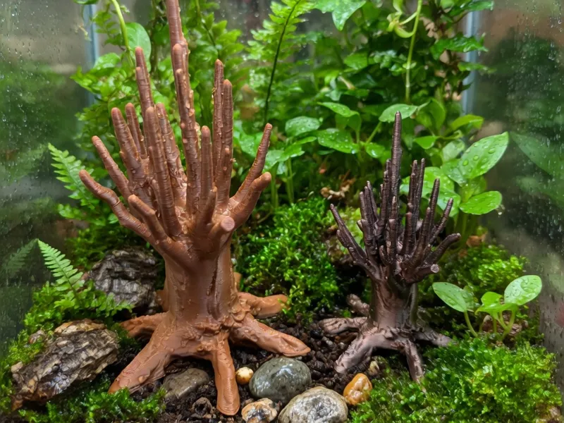 3D Terrarium-Deko Baum-Urwald