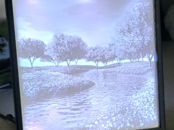 Tree and River Scene Lithophane