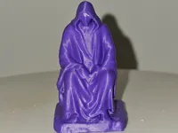 Figurine homme encapuchonné assis — photo 2