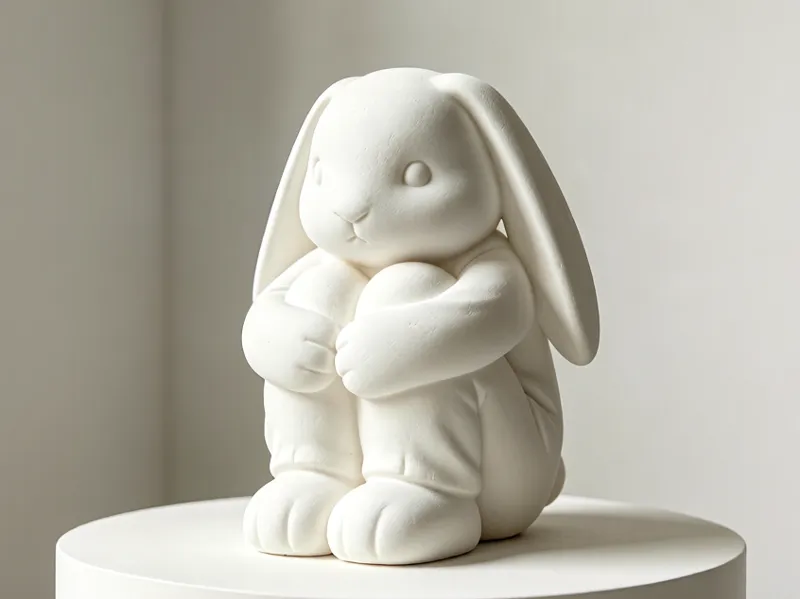 Cozy Bunny Figurine | Cute Desk Toy (MattePLA)