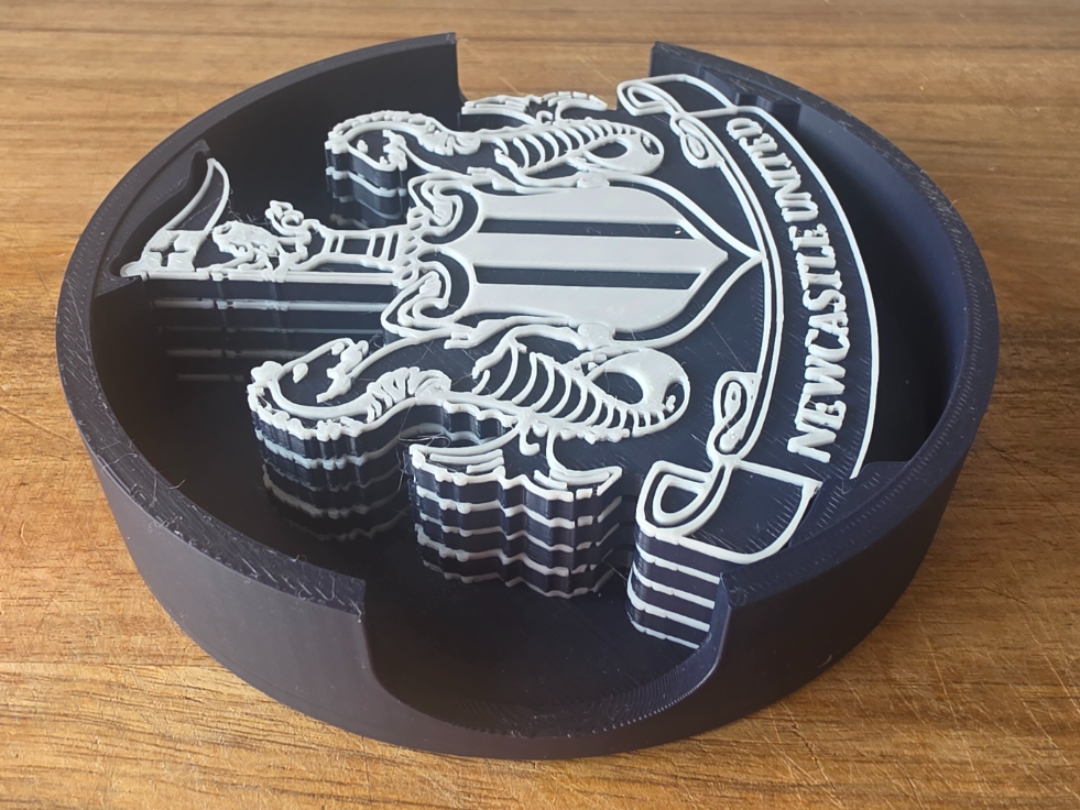 Newcastle United Coaster Set & Matching Holder