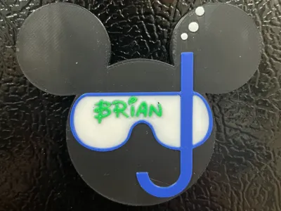 Snorkel Mickey Magnet
