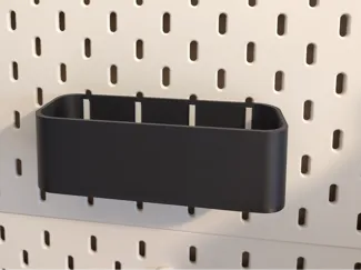 Skadis tray with universal peg