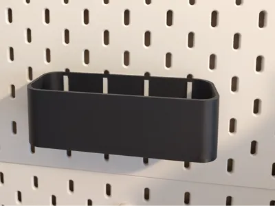 Skadis tray with universal peg