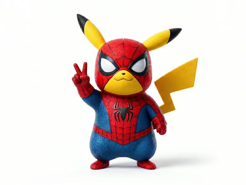 Spider Pikachu Mashup – Multicolor Figure