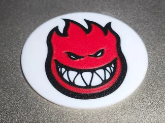 spitfire wheels skateboard logo coaster