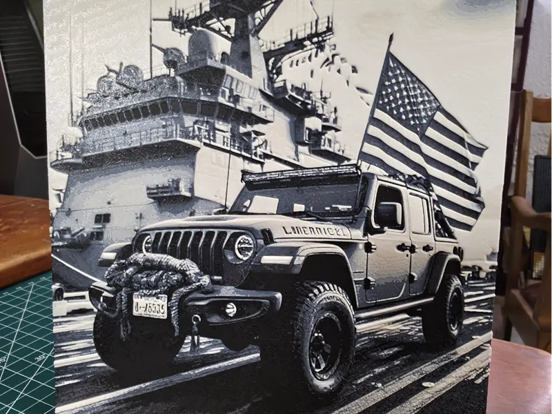 Jeep At Sea HueForge V3