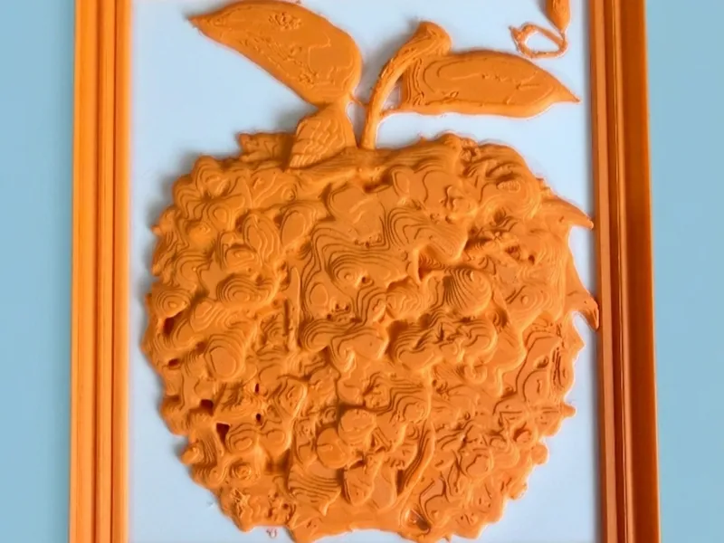 Modern Apple Wall Sculpture