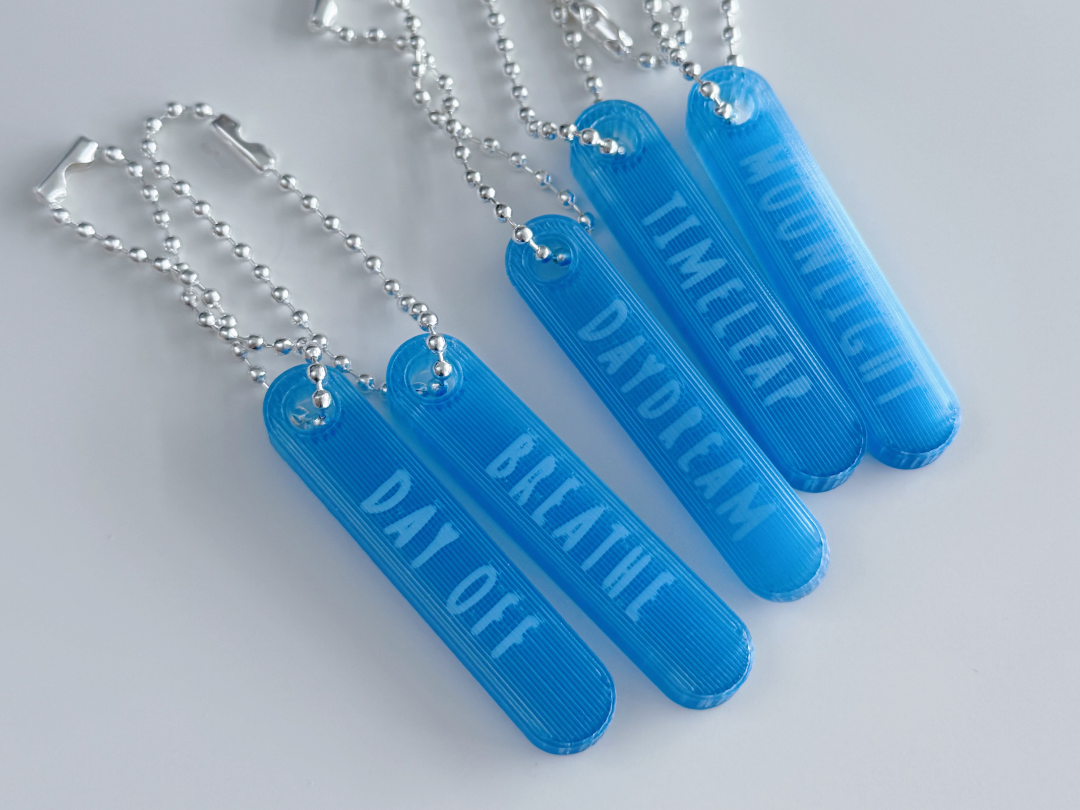 Transparent Mood Tag Keychain