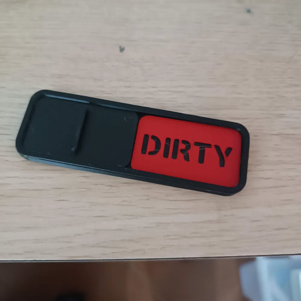 Clean/Dirty Magnetic Slider Indicator - Free 3D Print Model - MakerWorld