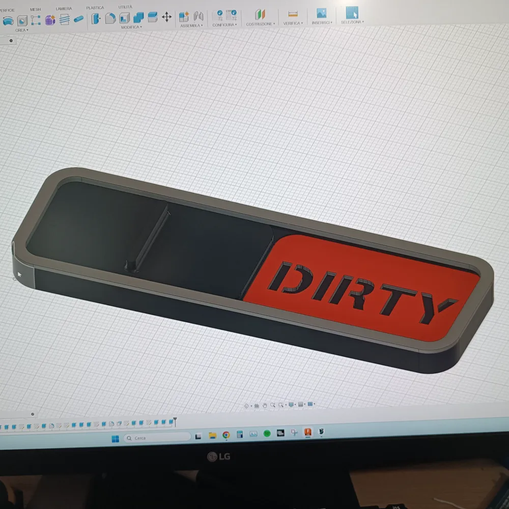 Clean/Dirty Magnetic Slider Indicator - Free 3D Print Model - MakerWorld