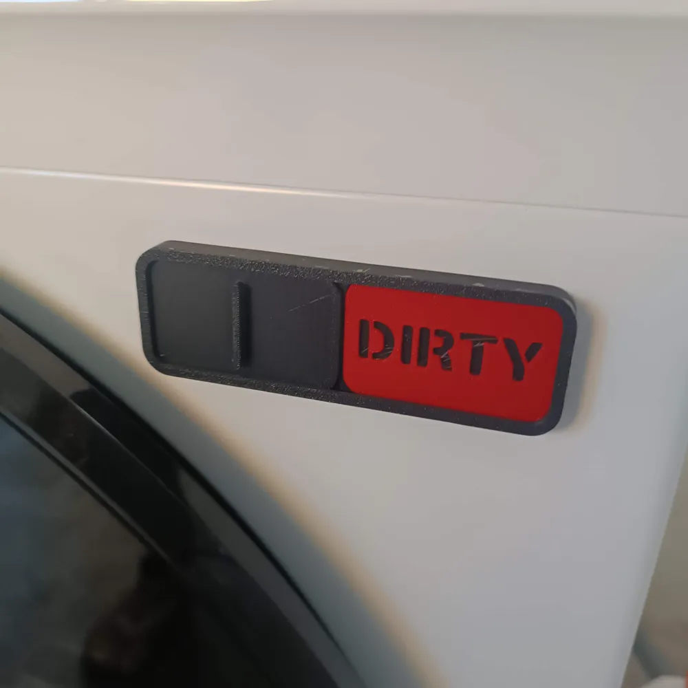 Clean/Dirty Magnetic Slider Indicator - Free 3D Print Model - MakerWorld