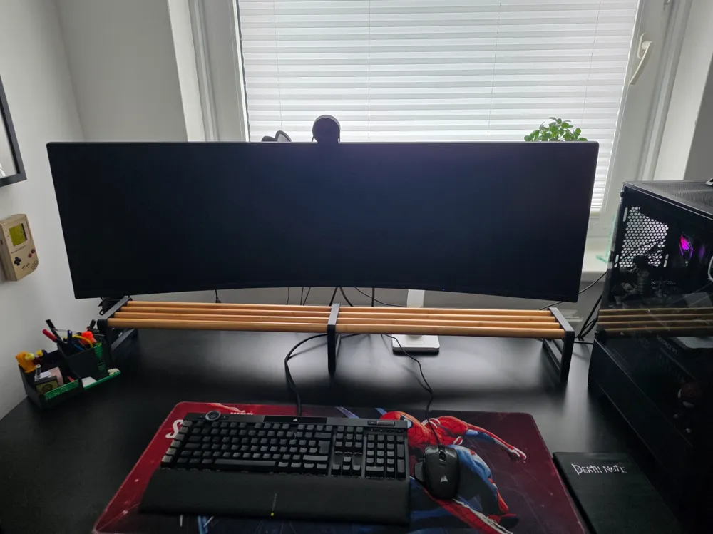 Minimalist Monitor Riser for 25mm Wooden Dowels - Free 3D Print Model ...