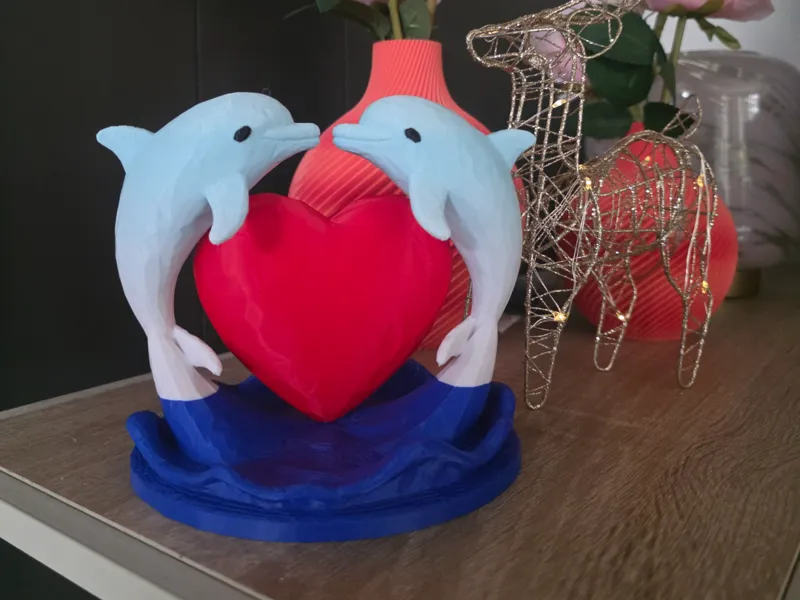 Dolphins love heart