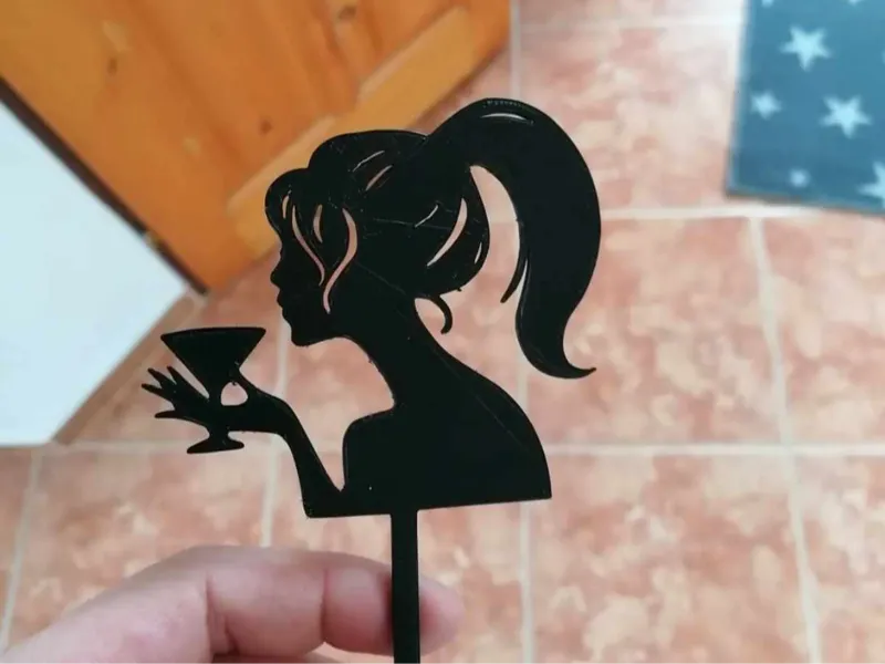 Girl cake topper