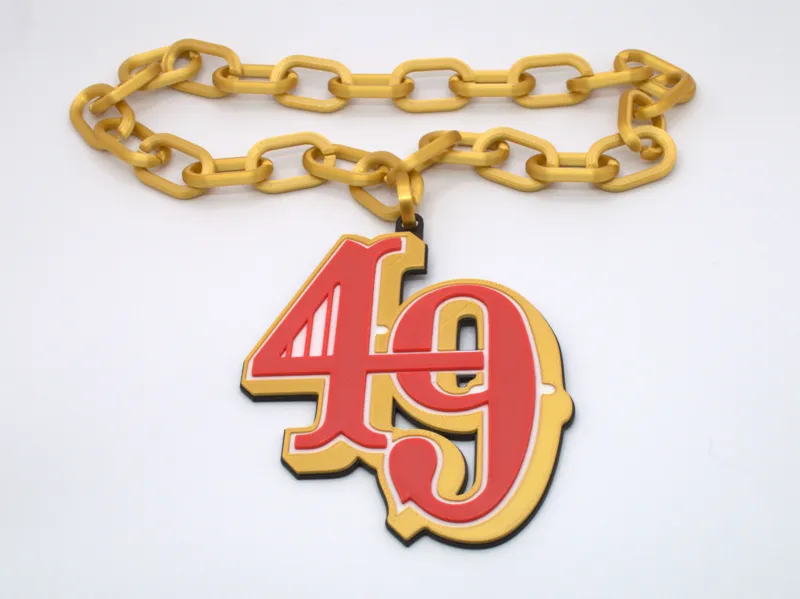 Oversized 49ers Pendant and Chain
